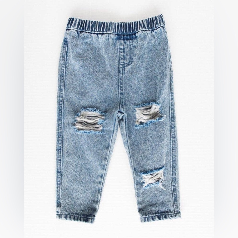 Frankie Distressed Denim Jeans - Acid Wash